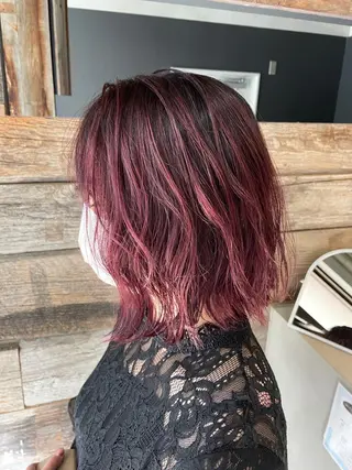 ミディアム andKおもろまち店 艶ダブルカラー✨のヘアスタイル
