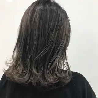 セミロング カラー 髪質改善ストレート髪 質改善カラー特化中崎のヘアスタイル