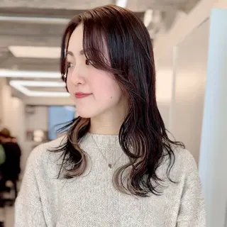 ミディアム カラー ブリーチなし/レイヤ ー特化🌈Tommyのヘアスタイル