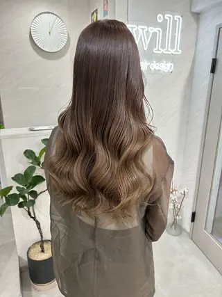 ロング カラー 髪質改善will hairdesignのヘアスタイル