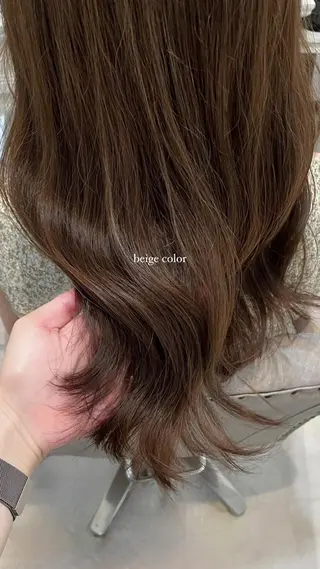 セミロング カラー mareka/顔周り /透明感カラー🤍のヘアスタイル