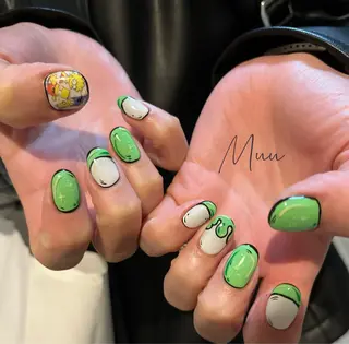 ショート ネイル マツエク・マツパ apopi's所属・apopis＊ close23:00のネイルデザイン