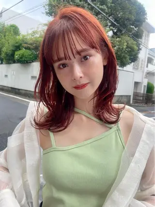 セミロング カラー 豊中/メンズ特化 岡田 龍之介のヘアスタイル