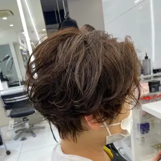 ショート パーマ 🍎ハイトーンカラー /MANA🍎のヘアスタイル