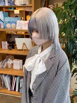 セミロング カラー パーマ ヘアアレンジ 江坂エリア最安値◎ ブリーチ*土田のヘアスタイル