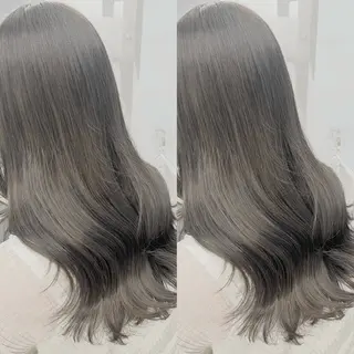 ロング カラー 透明感カラー🪿🤍 顔まわりカットのヘアスタイル