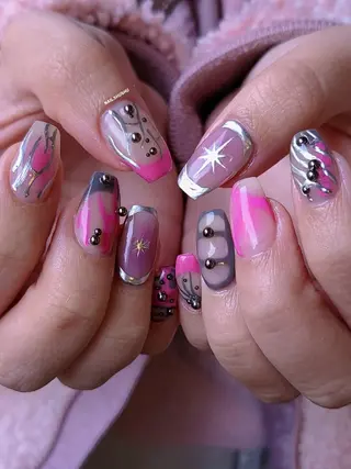 ネイル 3dパーツ/流行り 👧shushu❤️のネイルデザイン