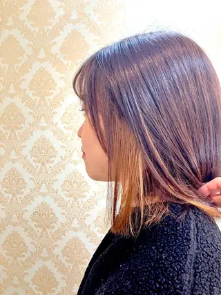 ミディアム カラー Tink 橋本 青空のヘアスタイル