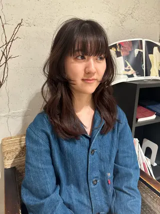 セミロング カラー ota miyuuのヘアスタイル