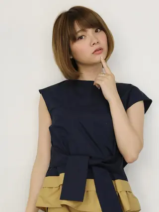 ミディアム Endearing 銀座/レイヤーカットのヘアスタイル