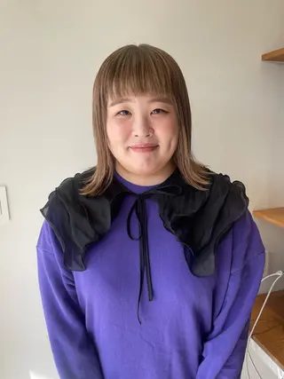 ミディアム カラー 髙橋奈緒子 ⭐︎newi京橋のヘアスタイル