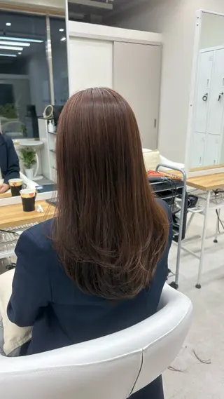 ロング カラー 𝗆𝗂𝗒𝗎 🐈🤍のヘアスタイル