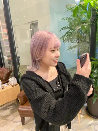 ショート COCOLOeAST所属・yumeno🫧 ハイトーン/ボブ🕊のヘアスタイル