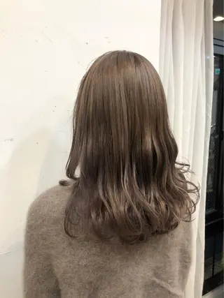 セミロング カラー まろやかカラー🤎 みなとまほのヘアスタイル