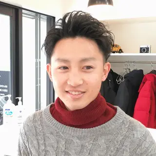 ショート パーマ メンズ プラスト（カットモデル専用枠）所属・すごう こうへいのヘアスタイル