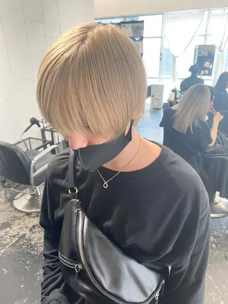 ショート カラー パーマ ヘアアレンジ メンズ nico TOKYO 渋谷所属・ブリーチ　ハイトーン 特化🌈フジタハルキのヘアスタイル