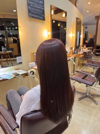 ロング カラー hair&makeRIHGA所属・善方 心音のヘアスタイル