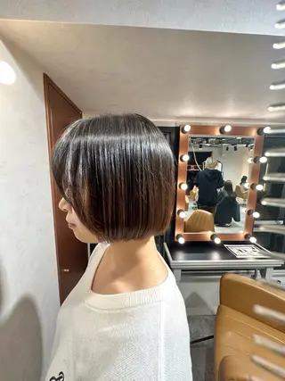 ショート Lond rouge所属・💚銀座/ボブ /縮毛矯正/芦川💚のヘアスタイル