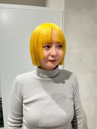 ショート カラー ボブ/ベージュ/ パーマ🪿近森ゆいのヘアスタイル