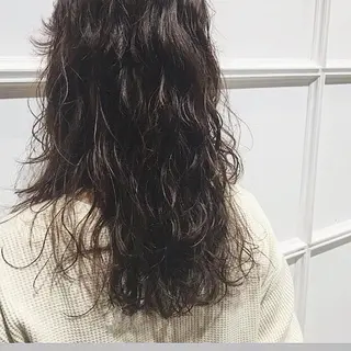 セミロング パーマ 🦋透明感カラー /ケアブリーチ🦋のヘアスタイル