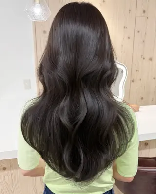 ロング カラー 新宿/韓国ヘア/ 髪質改善ストレートのヘアスタイル