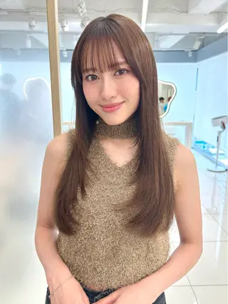 ロング 顔周り🇰🇷韓国 レイヤー/いづみ💞のヘアスタイル