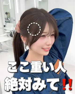 セミロング カラー 顔周り特化/韓国ヘア /レイヤー/吉野幸大のヘアスタイル