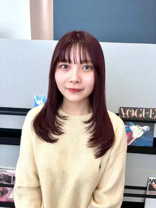 セミロング カラー ヘアアレンジ 透明感カラー/ レイヤーkotonoのヘアスタイル