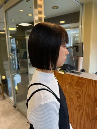 ショート 伶風/ボブ/ ヘーゼルベージュのヘアスタイル