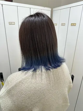 ミディアム カラー ブリーチ/艶カラー /縮毛矯正/みなのヘアスタイル