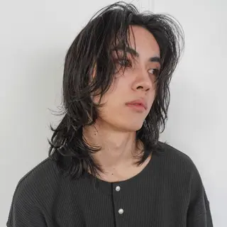 ミディアム パーマ メンズ ニュアンスデザイン/ SHOUTOのヘアスタイル