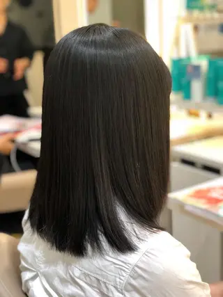 ミディアム パーマ 安井　昴 💫ブリーチ縮毛矯正のヘアスタイル