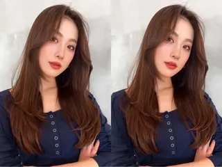 ロング カラー レイヤー/髪質改善 /透け感カラー/艶髪のヘアスタイル