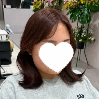 ミディアム カラー 内田 志乃のヘアスタイル