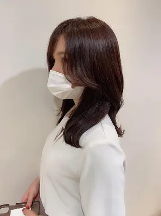 ミディアム カラー hair salon mtm所属・🕊mtm🫧梅田/ 定額制/透明感/艶髪のヘアスタイル