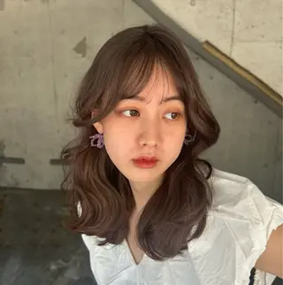 ミディアム 顔周り/レイヤー/ 透明感/あやか💕のヘアスタイル