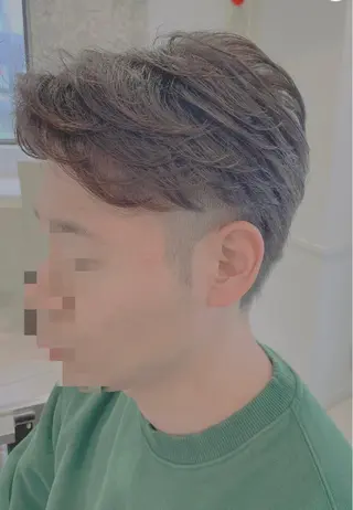 パーマ メンズ センターパート 川島爽楽のヘアスタイル