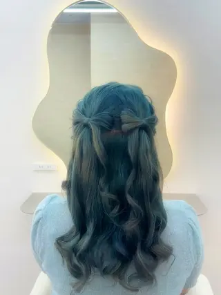 セミロング ヘアアレンジ 韓国風🤍エクステ 🪽あんじぇ【池袋】のヘアスタイル