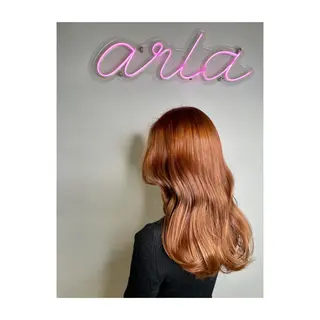 セミロング カラー ヘアアレンジ 二ヶ月綺麗が続く デザイン/星野六三四のヘアスタイル