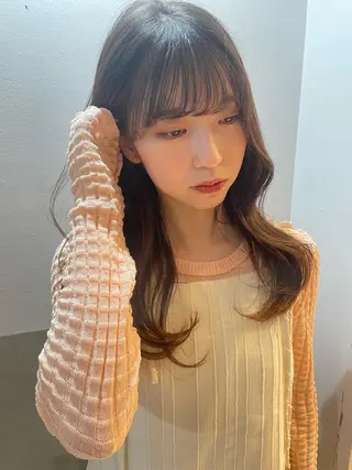 ロング カラー レイヤーカット/ 縮毛矯正/ミサキ💐のヘアスタイル