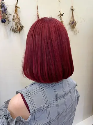 ミディアム カラー マンツーマン 縮毛矯正/マユコのヘアスタイル