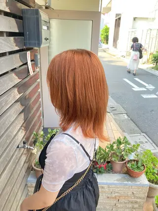 ミディアム カラー ウルフレイヤー エクステ/kokiのヘアスタイル