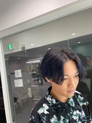 ミディアム カラー ヘアアレンジ メンズ 艶カラー の達人のヘアスタイル