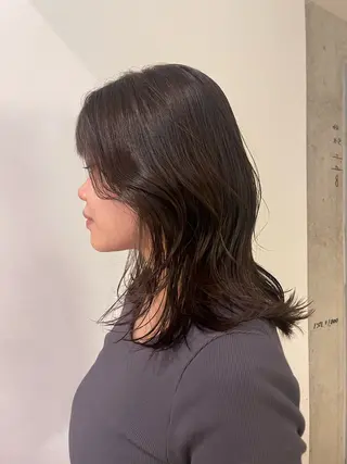 ミディアム 🫧うる艶レイヤー /グレージュ🪐リサのヘアスタイル