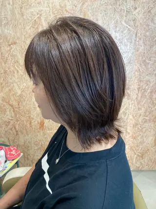 ミディアム 折本 沙織のヘアスタイル