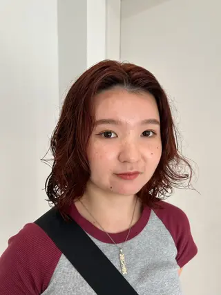 ミディアム カラー 愛結 暖色カラー🎀🩰のヘアスタイル