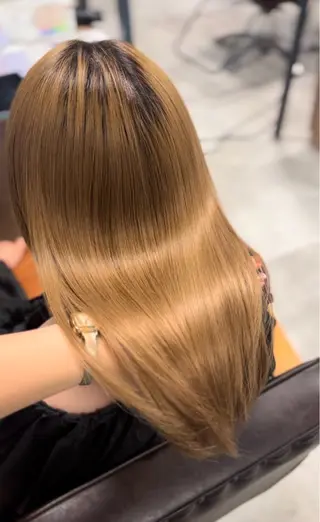 セミロング 韓国ヘア/髪質改善 /艶カラー/sahoのヘアスタイル