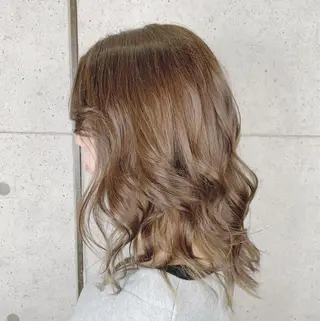 セミロング カラー 福森 みずきのヘアスタイル