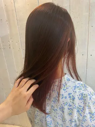 セミロング カラー hair make pur所属・ストレート🌹カラー お任せを🌈bucoのヘアスタイル