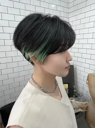 ショート 紙屋町ショート /ボブ　パーマ河内蓮のヘアスタイル